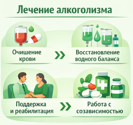 лечение алкоголизма в Учалах этапы